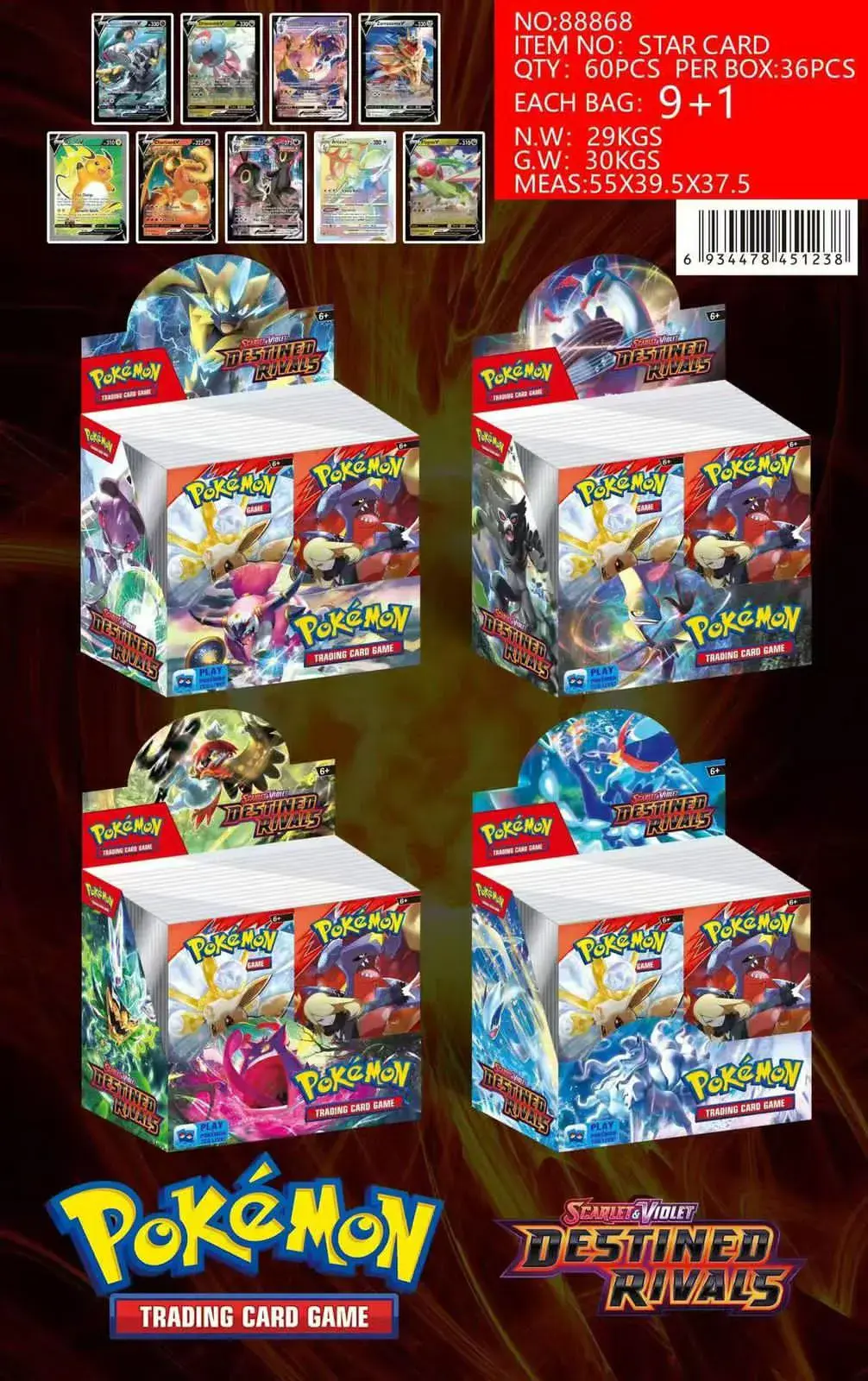 Zabawki Karty Pokemon 360 kart (9+1)