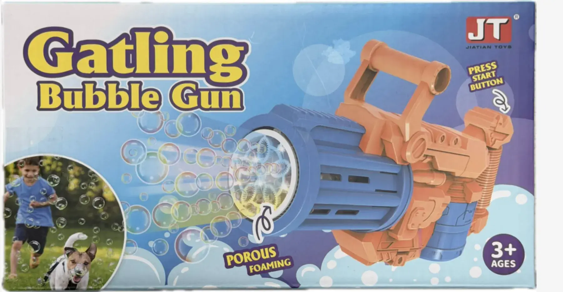 Pistolet do Baniek Mydlanych Gatling Bubble Gun 3+ lat