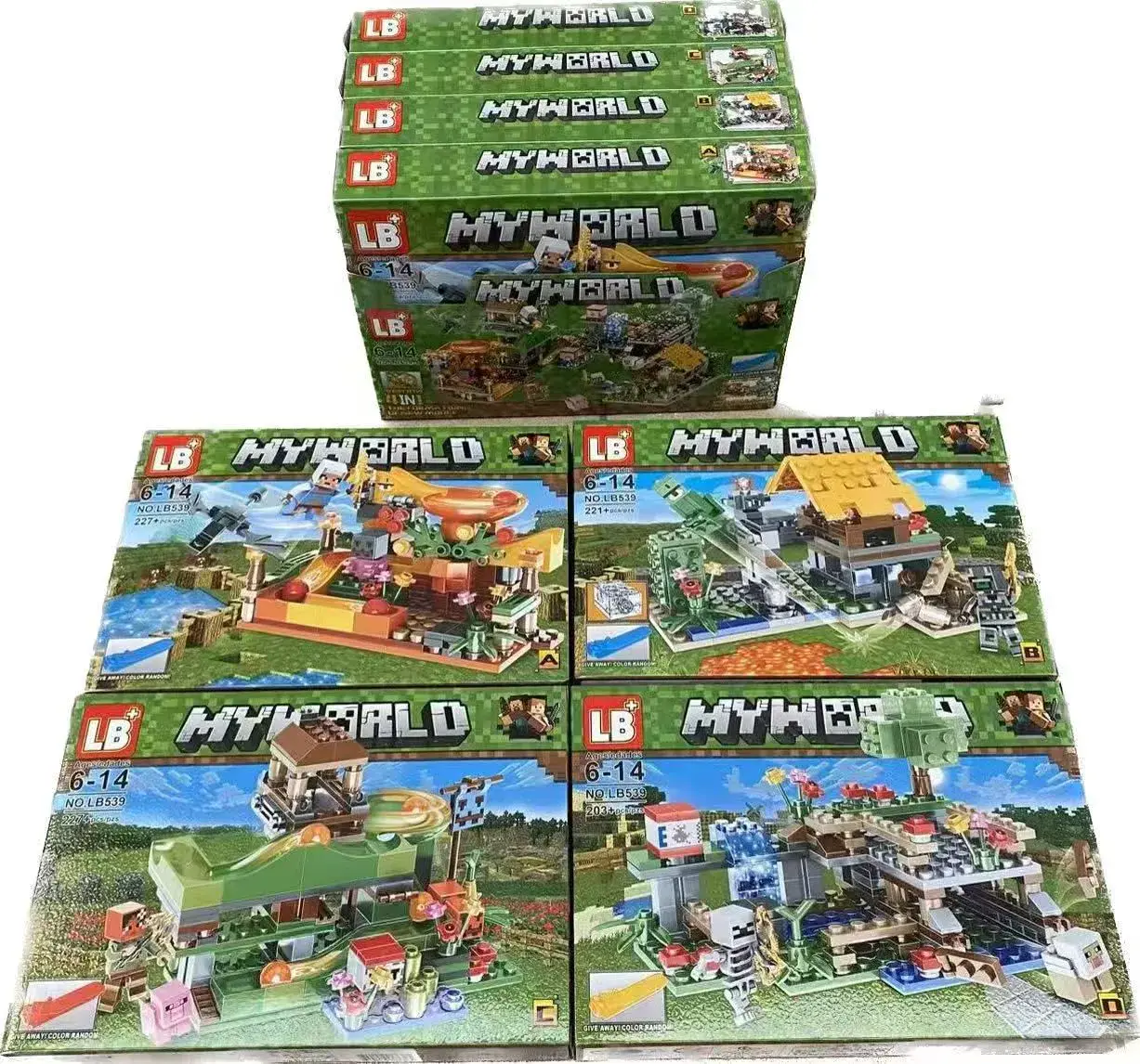 Zestaw klocków LB My World Minecraft 4 modele