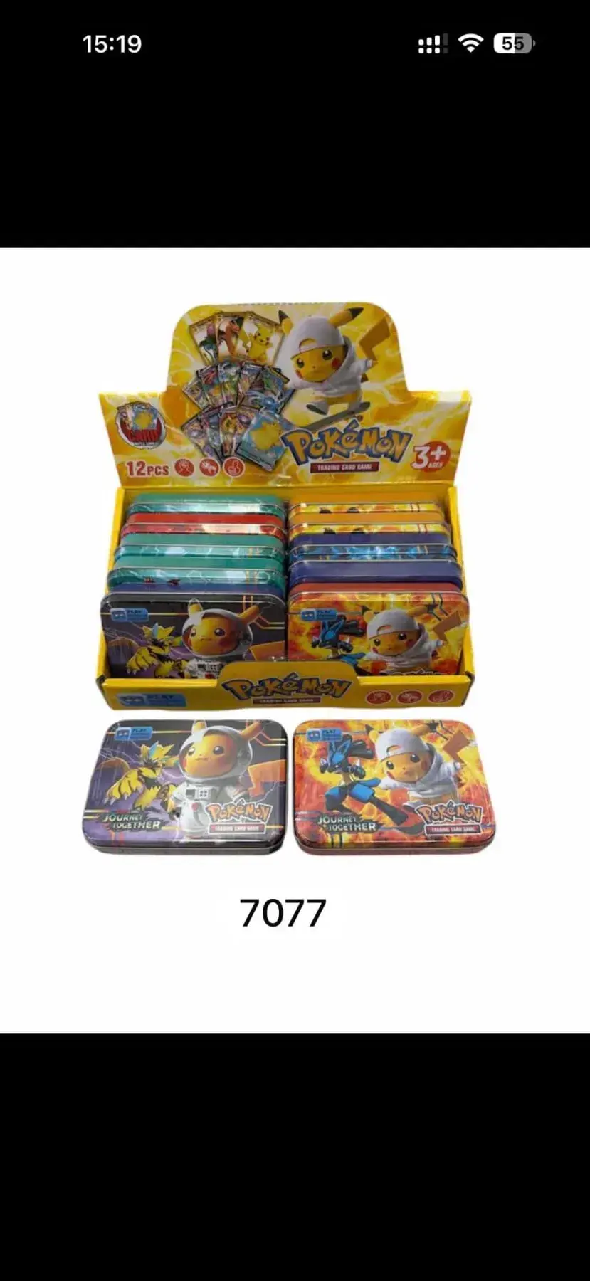 Karty Pokemon 35 szt. w metalowych puszkach