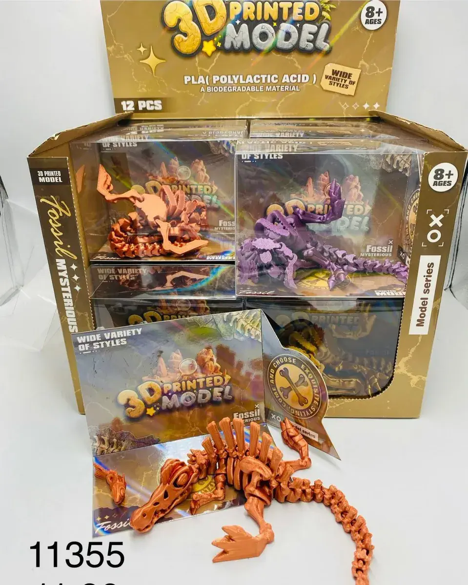Zestaw 3D Printed Model Fossil Series 12 szt 8+