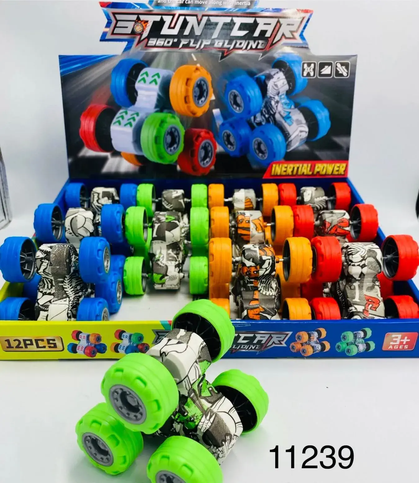 Zabawka Stuntcar 360° Flip Sliding 12 szt
