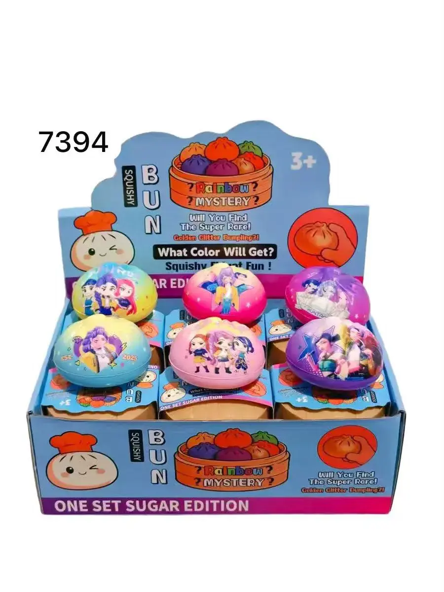Squishy Bun Rainbow Mystery Kpop Kolorowe Antystresowe