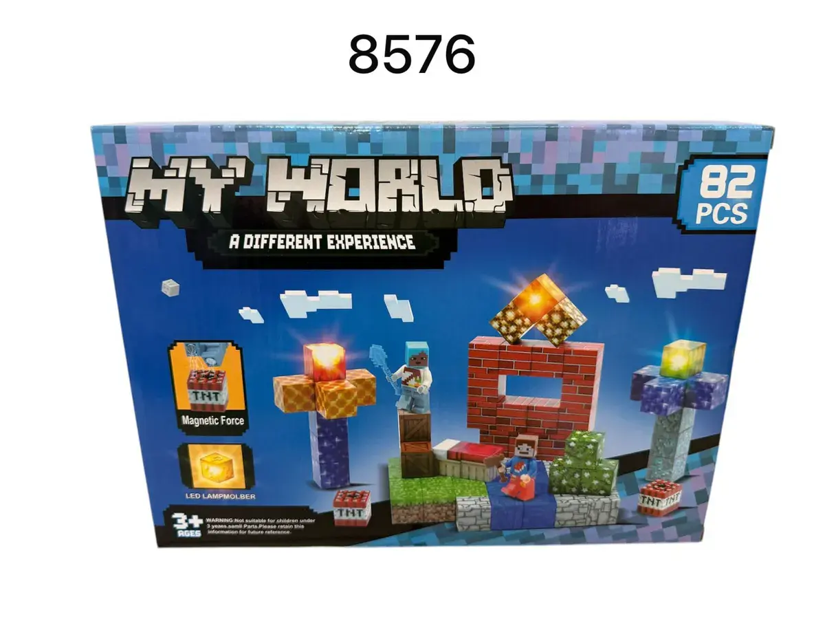 Klocki magnetyczne LED My World 82 elementy