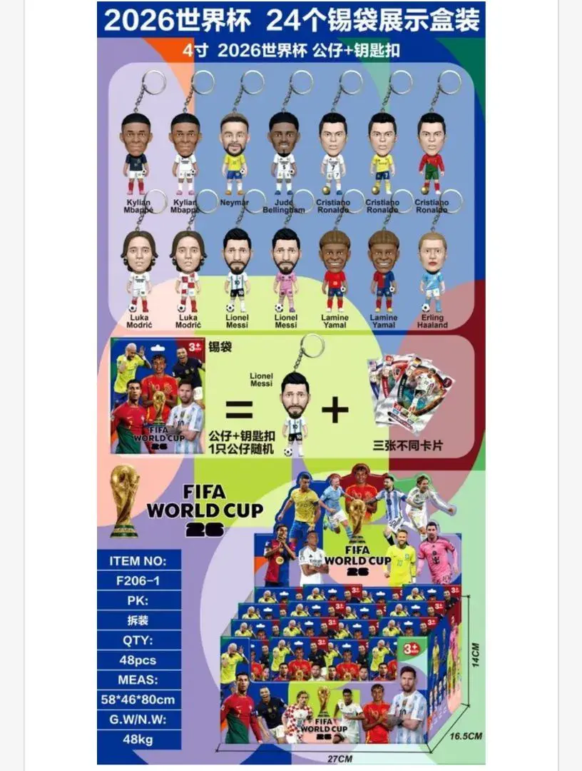 Figurki piłkarzy Mundial 2022 z breloczkiem 4 cm