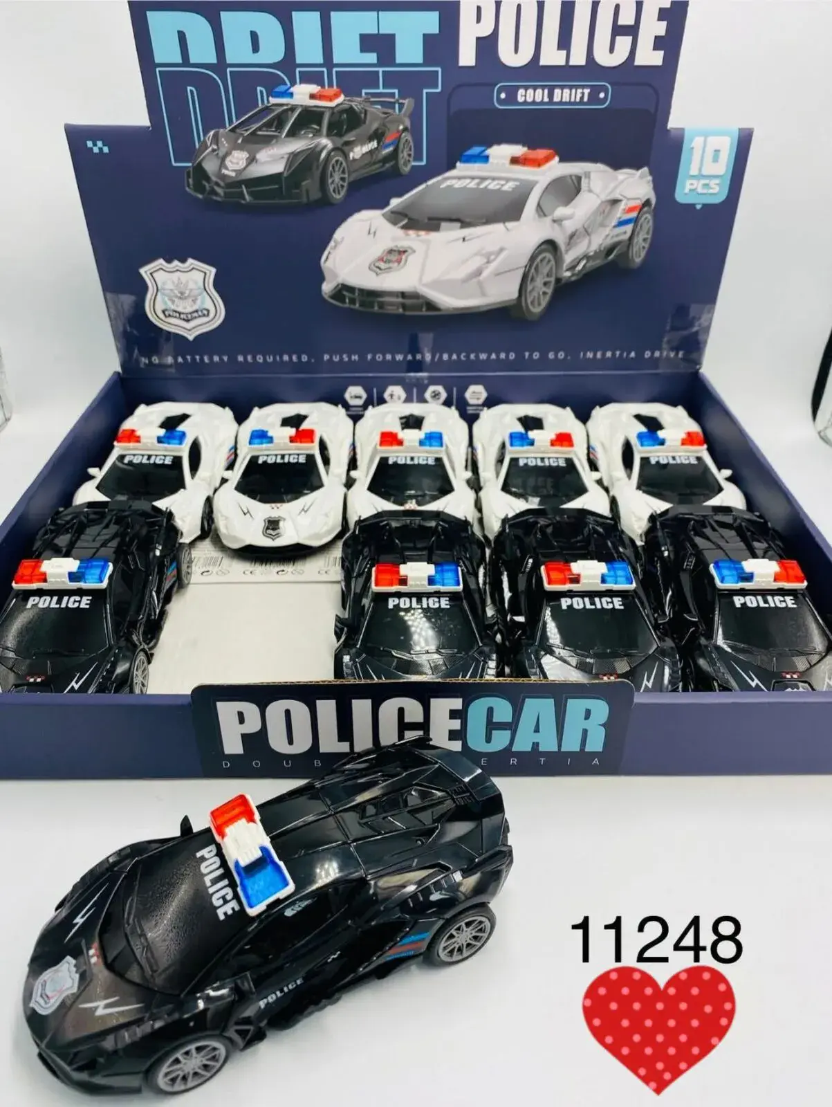 Zabawki Drift Police Car - modele policyjne, 10 szt