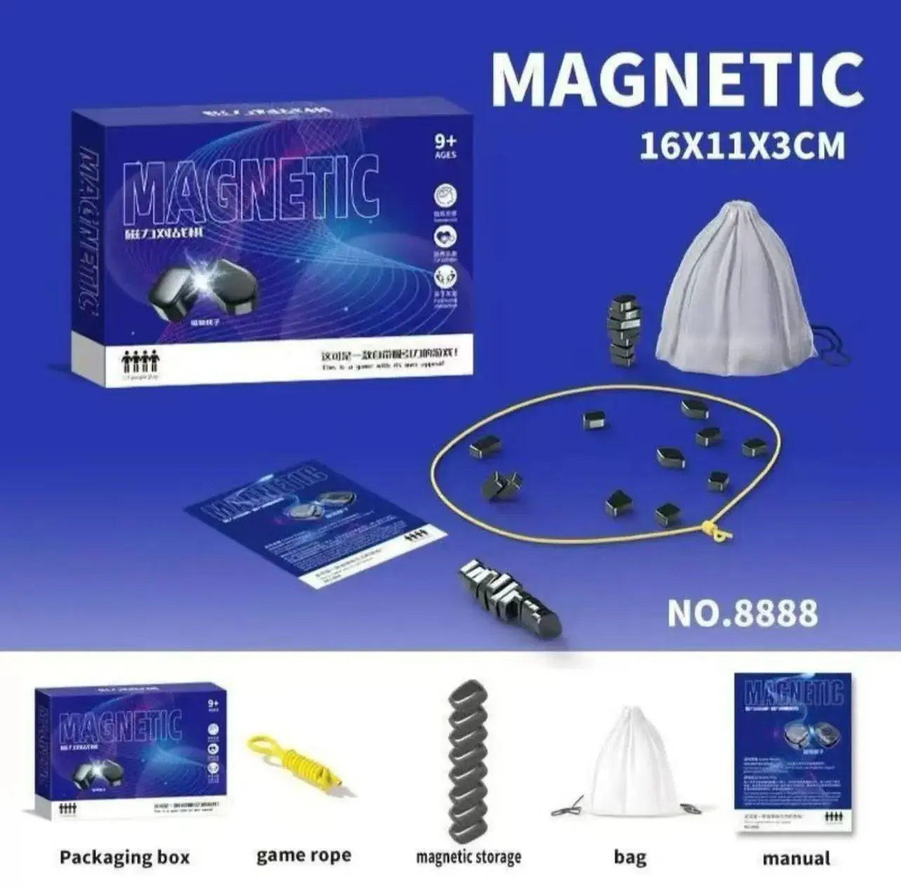 Zabawki Magnetyczne 30PCS Magnetic 16x11x3cm