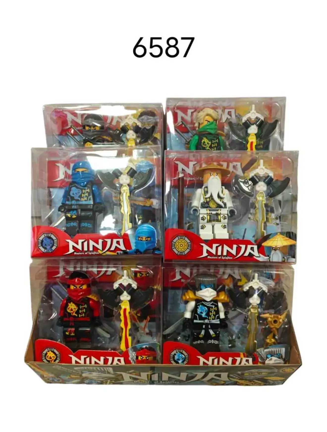 Zestaw figurek Ninja 6 szt. w blistrach 6587