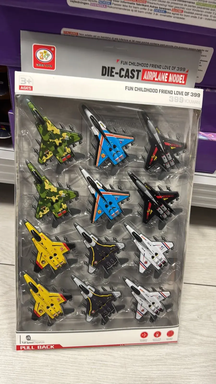 Zestaw Die Cast Samoloty 12 szt