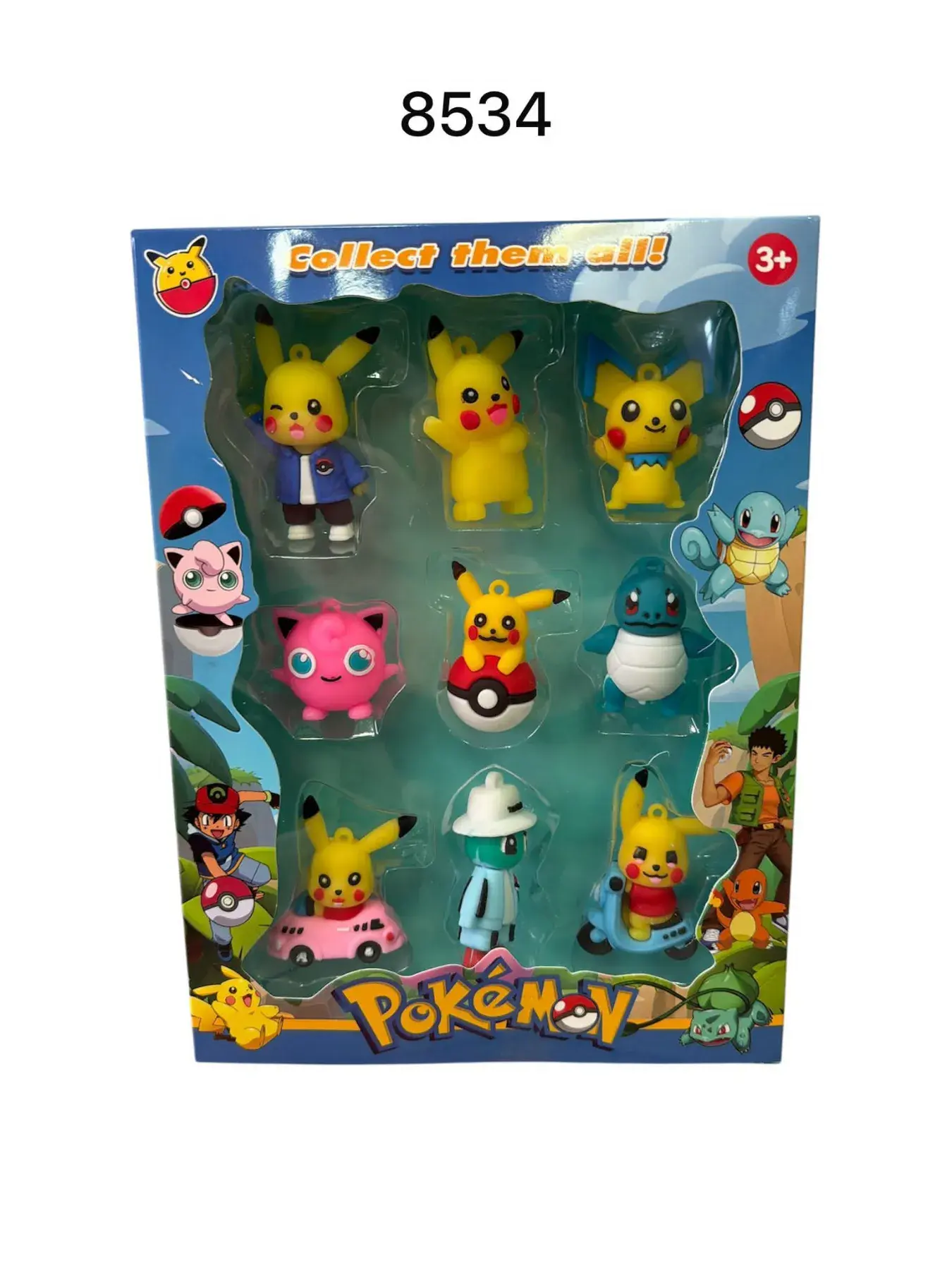 Zestaw figurek Pokémon 9 szt. w pudełku