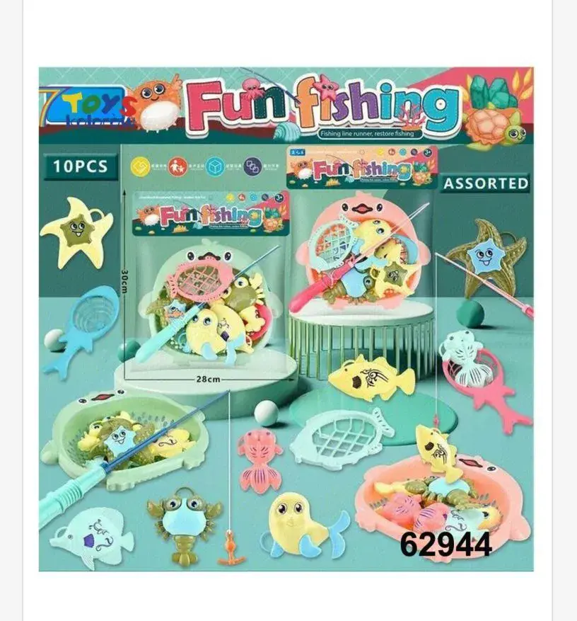 Zabawka Fun Fishing wędkowanie 10 szt 28 cm