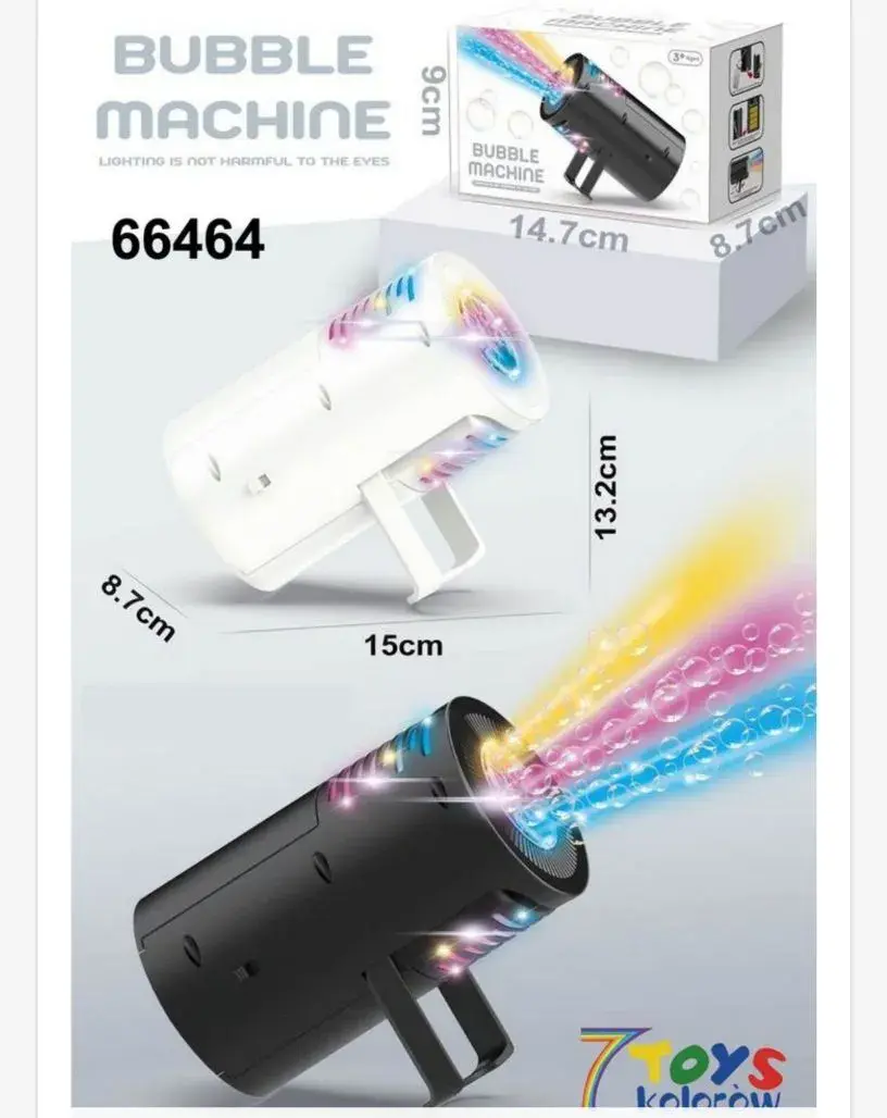 Maszyna do baniek Bubble Machine z oświetleniem LED 14.7cm