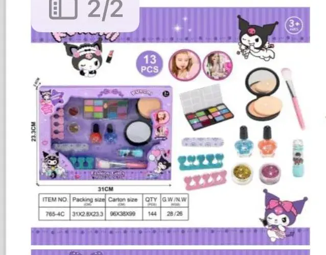 Zestaw Kosmetyczny dla Dzieci 13PCS Kuromi 31x23cm Makijaż
