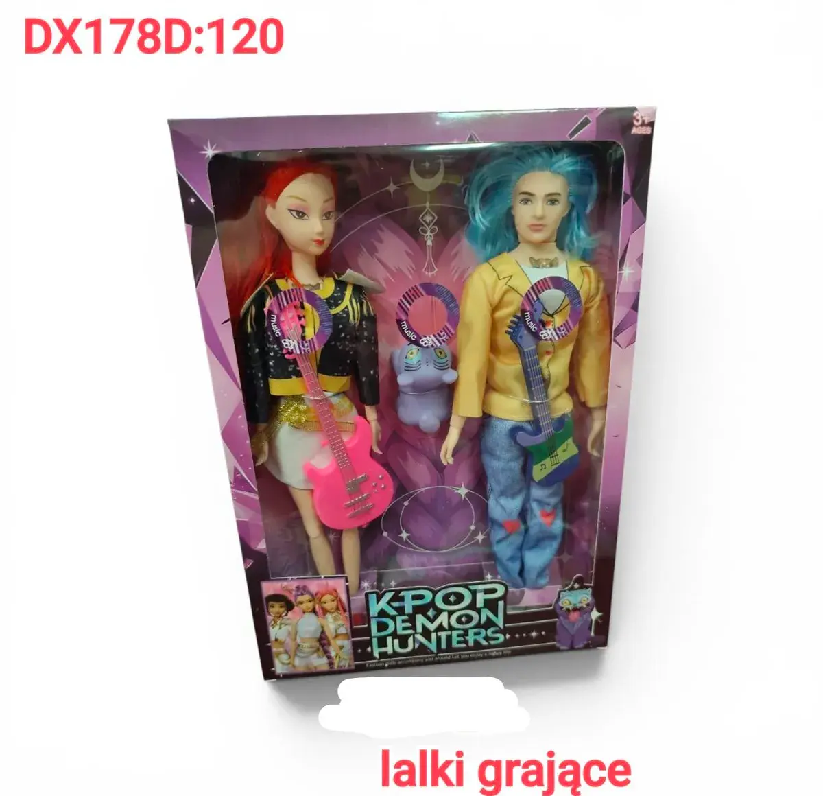 Lalki KPOP Demon Hunters z gitarami i akcesoriami muzycznymi