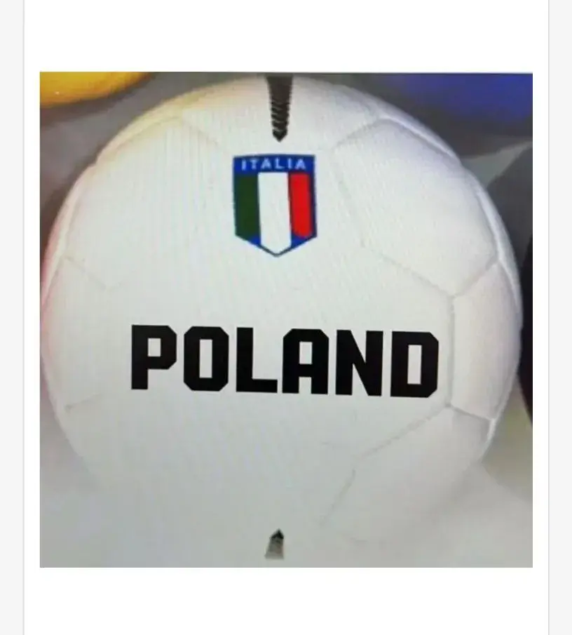 Mini piłka nożna POLAND z flagą Włoch