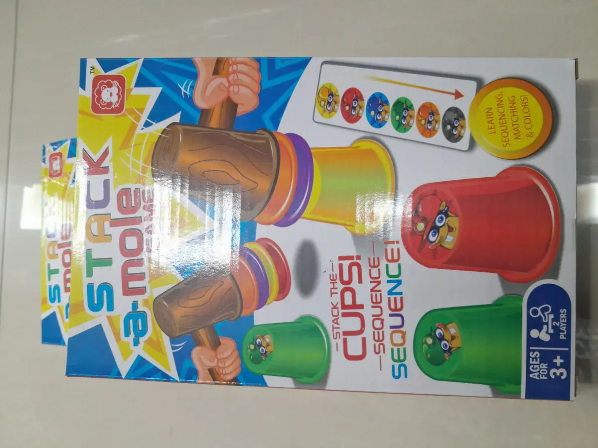 Gra Stack-a-Mole Whack-a-Mole z kubkami 3+ lat