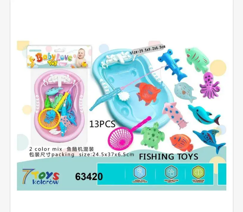 Zabawka Baby Love Toy Wędkowanie w Wannie 13 elementów