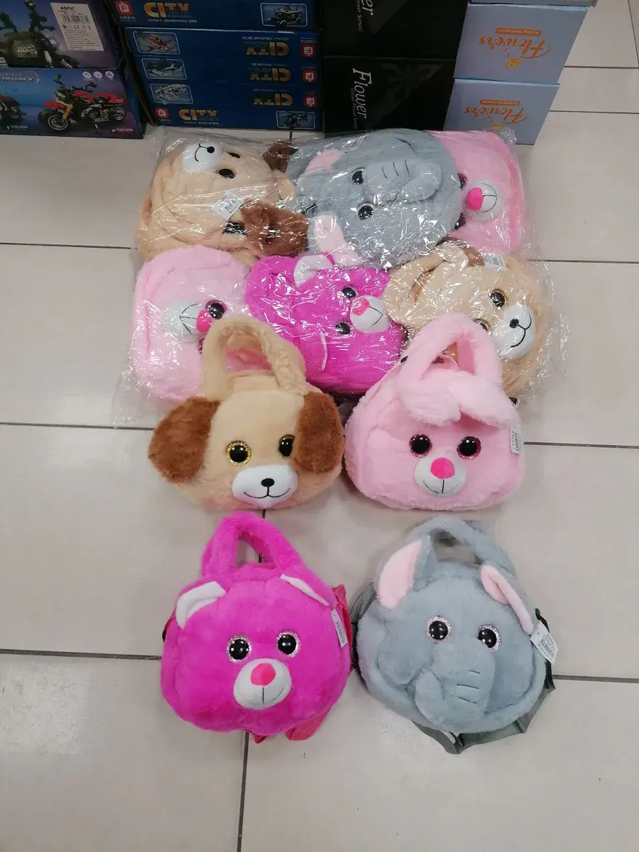 Torebka pluszowa zwierzak 20cm mix kolorów