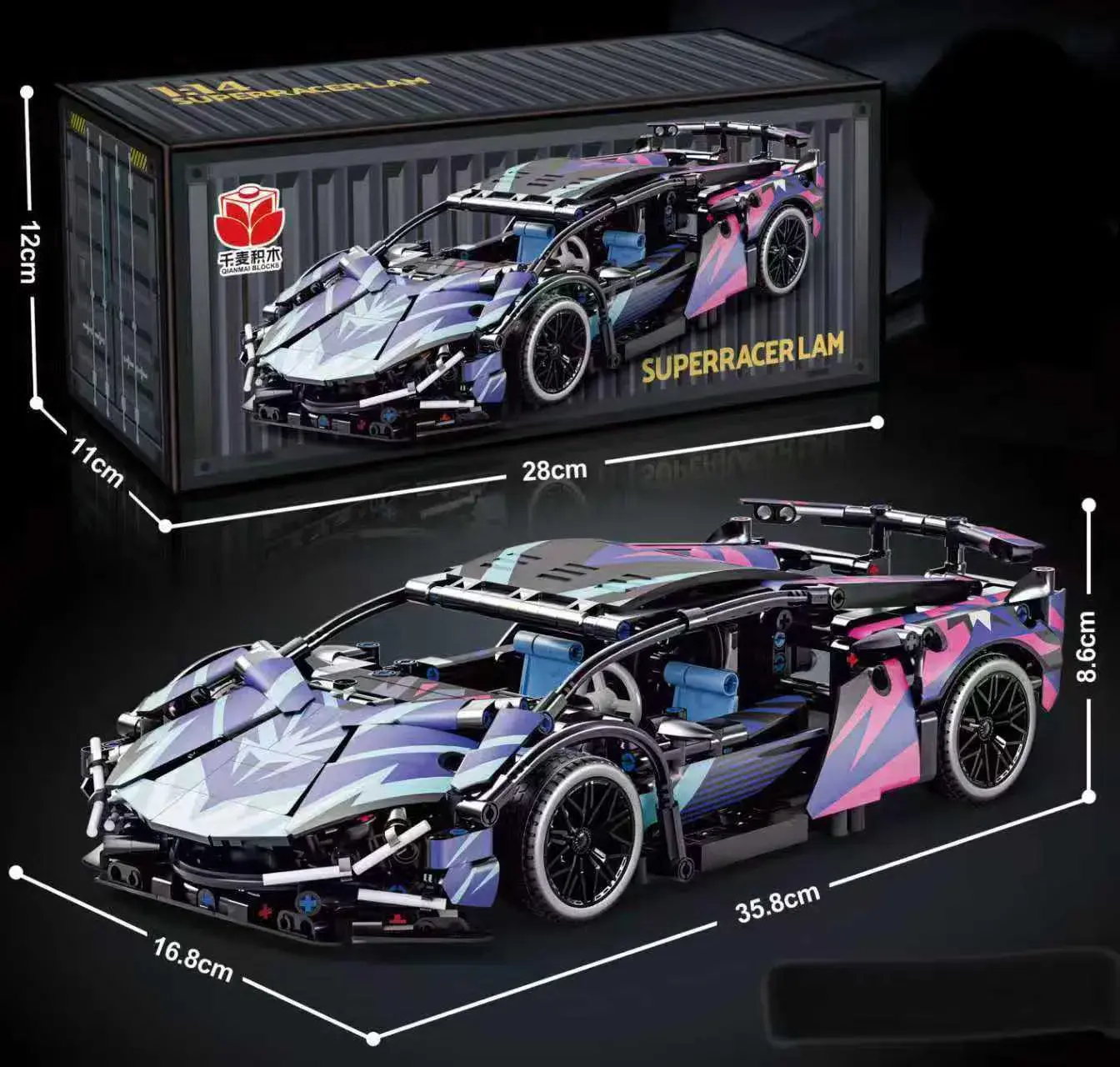 Zestaw klocków SuperRacer Lamborghini 35x18x11cm