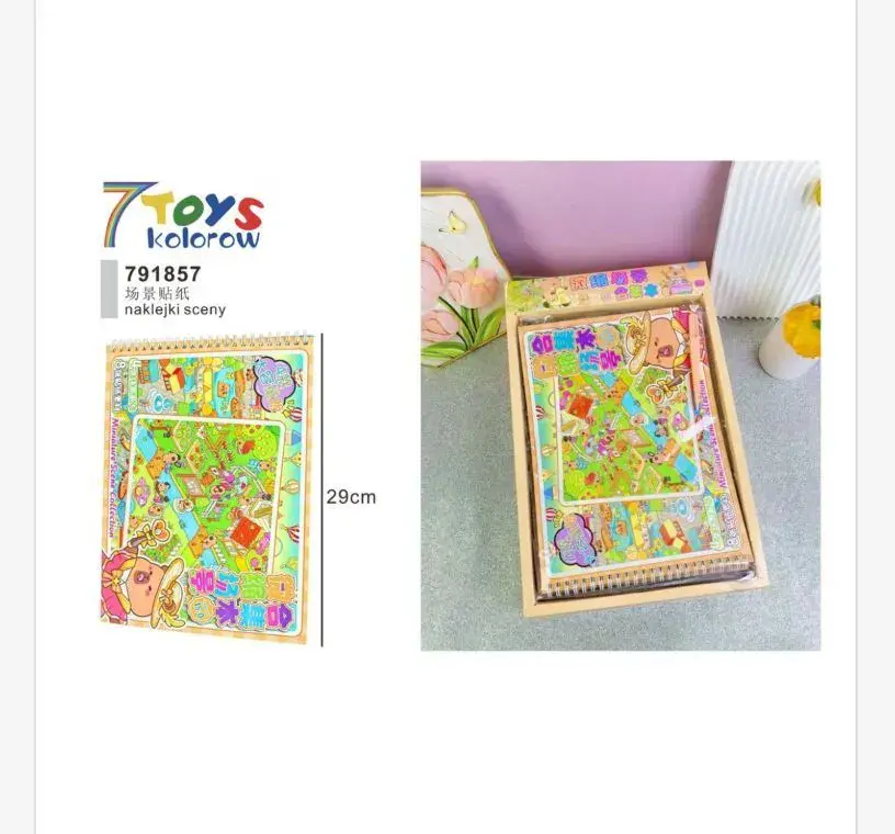 Kolorowe naklejki sceny 29 cm spiralowane 7 Toys