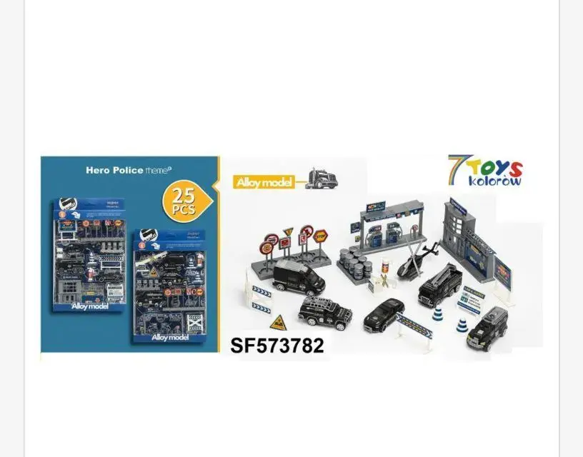 Zestaw zabawek policja Hero Police 25 elementów Alloy model