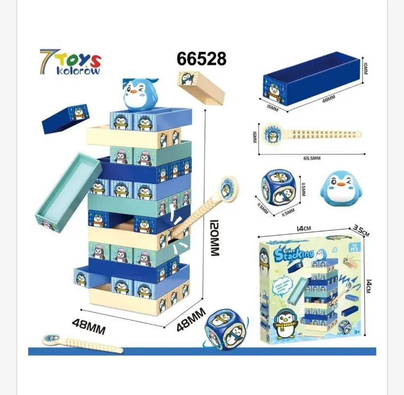 Zabawki Crazy Stacking Stacking z Pingwinami 7 Toys