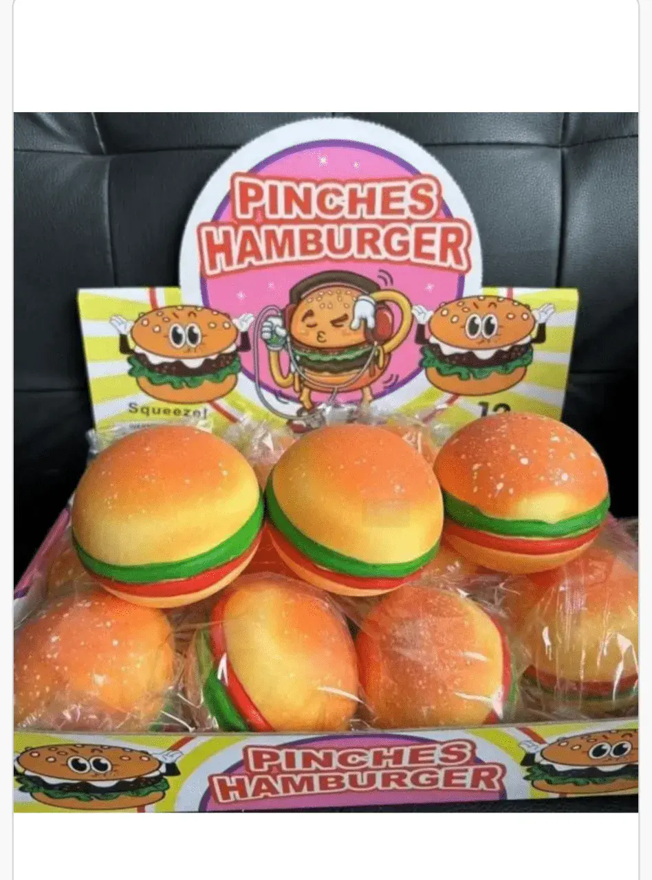 Zabawka Squeeze Hamburger Pinches 12 szt
