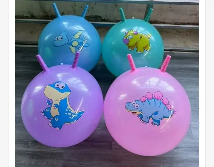 Piłki skoczne z rogami dinozaury 45cm