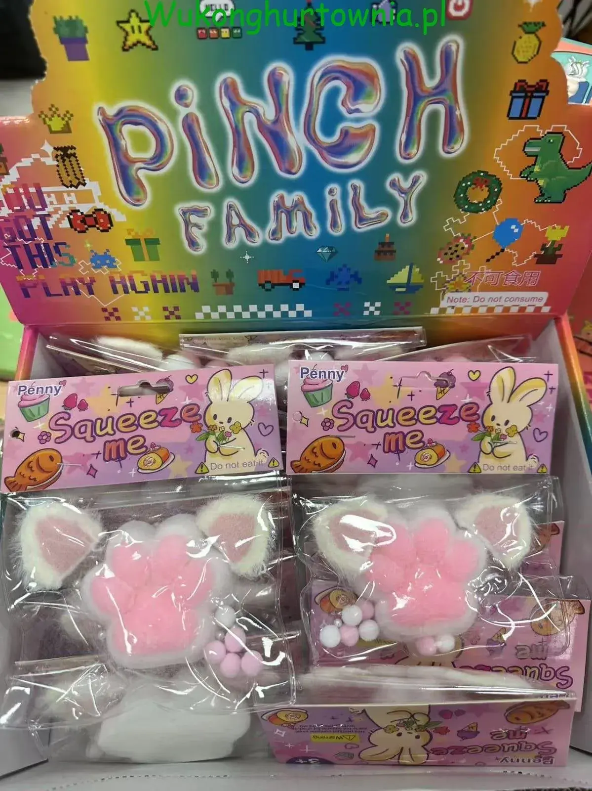 Zabawka Squeeze Toys Pinch Family Łapka Kota 12 szt.