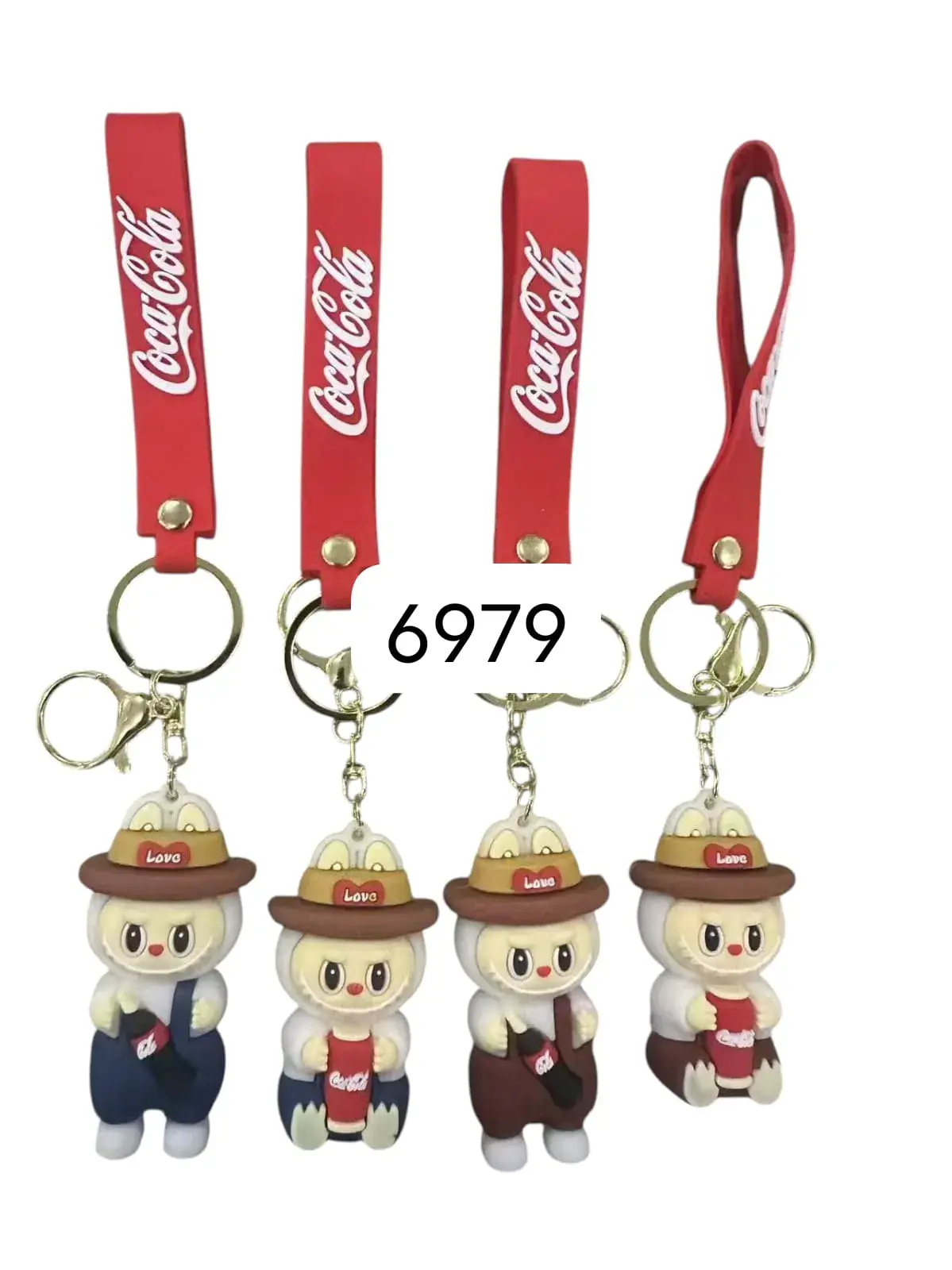 Brelok Zabawkowy Coca-Cola Królik w Kapeluszu 4 szt
