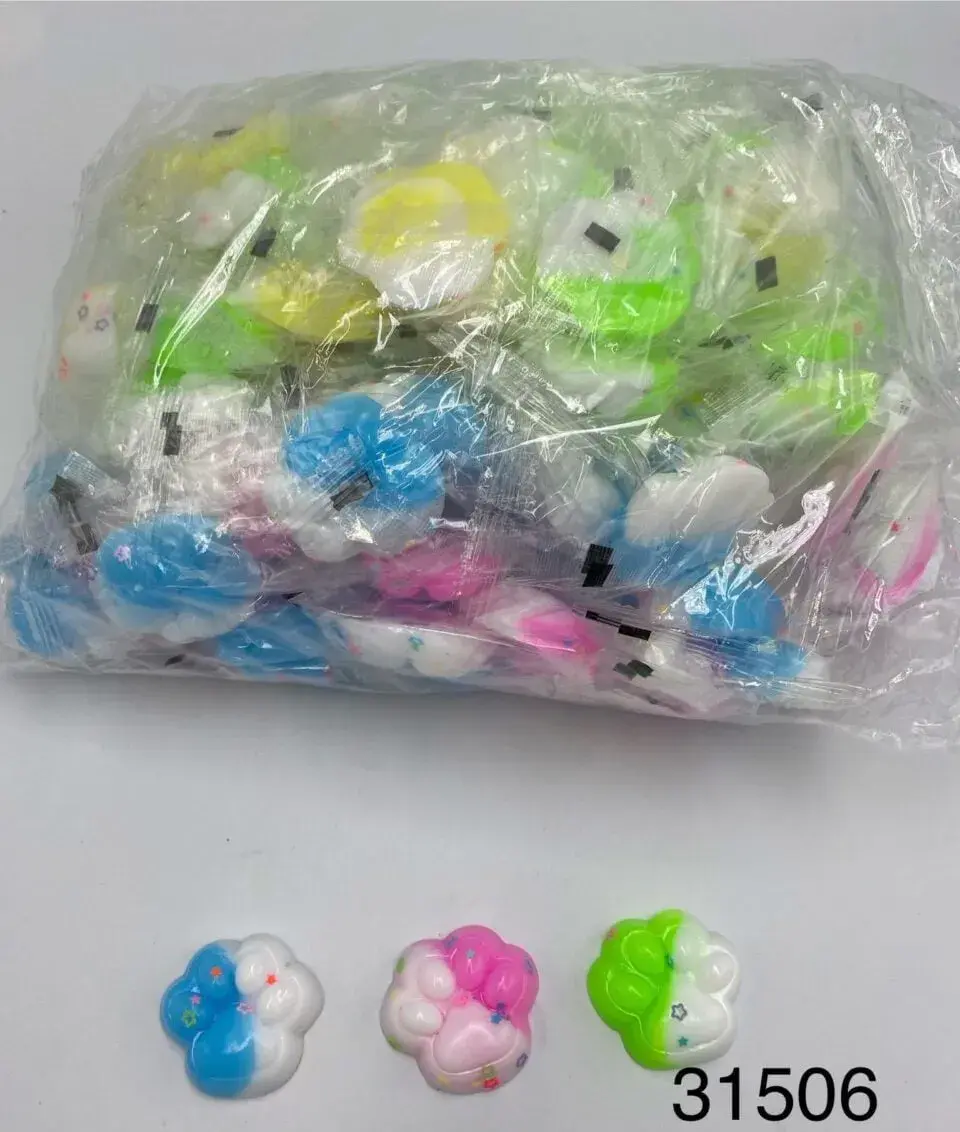 Zabawka Squishy Mini Łapki Gniotki Kolorowe 100 szt.