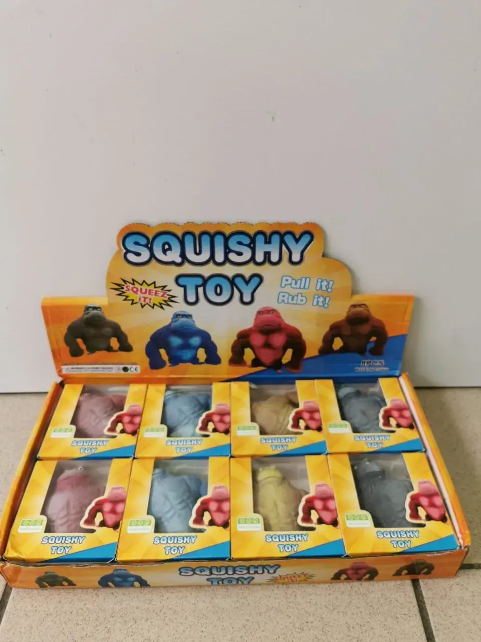 Zabawka Squishy Toy Goryl Gniotek Antystresowy 8 szt.