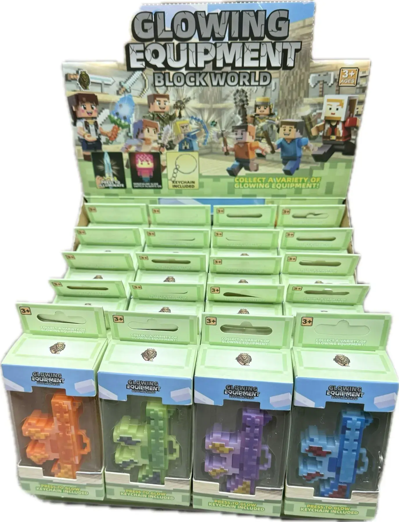 Podświetlany brelok Minecraft Block World Glowing Equipment