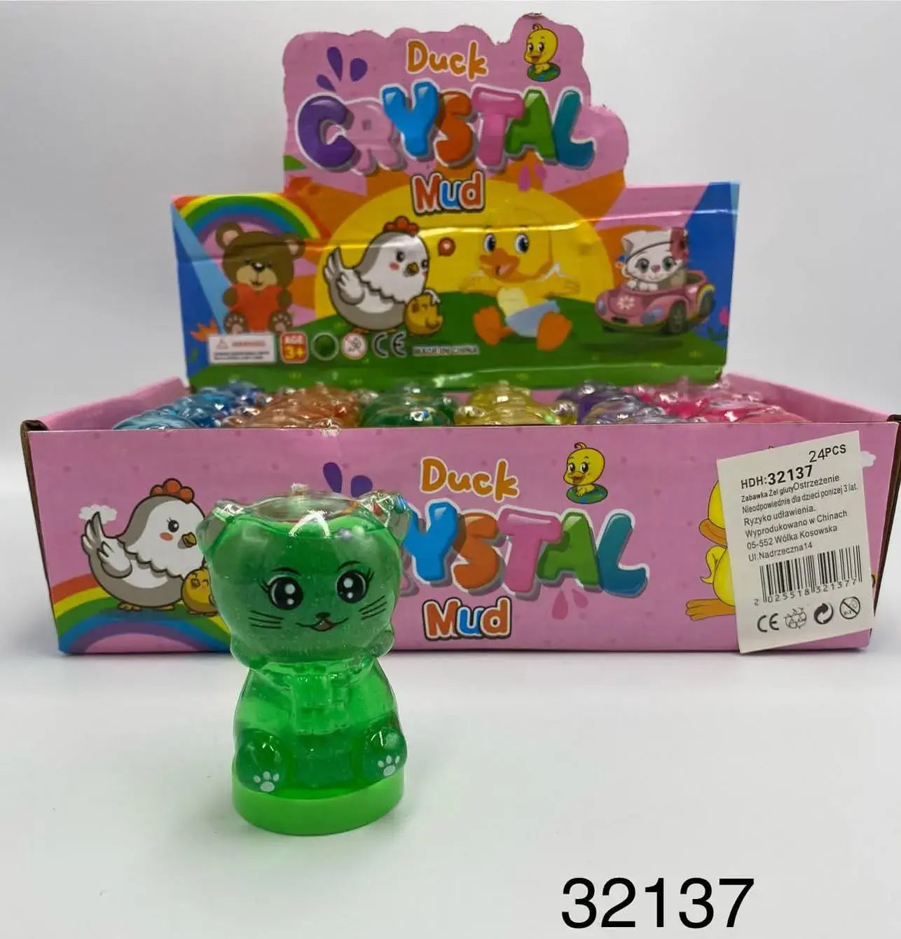 Crystal Mud Duck - Żelowy Glut Zwierzątka Mix Kolorów, 24 szt.