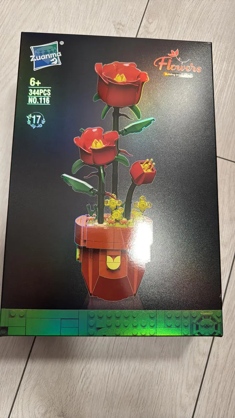 Klocki LEGO Flowers Róże w doniczce 6 szt