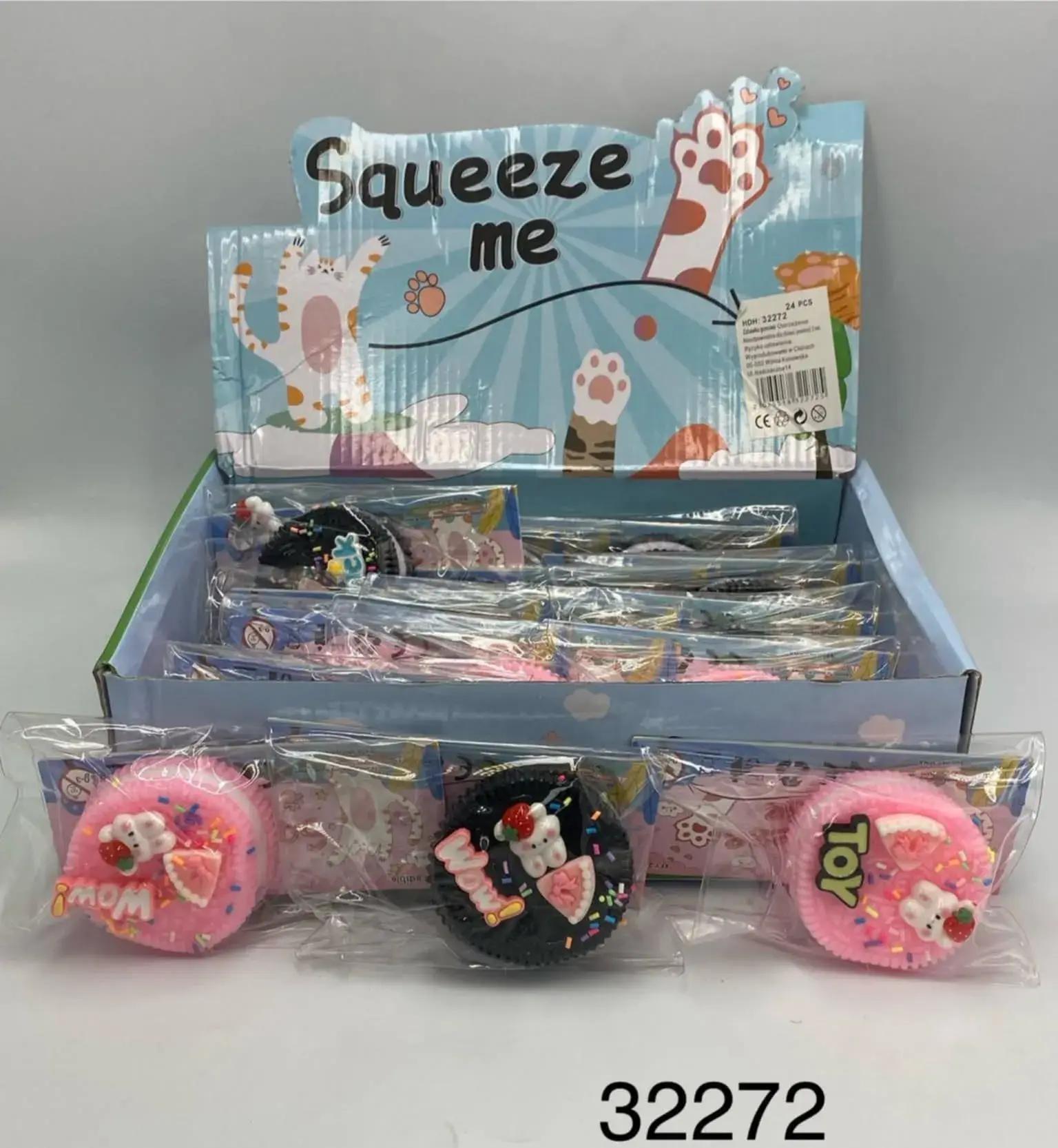 Zabawki Squeeze Me Oreo Gniotki Ciastka Mix Kolorów 24 szt.