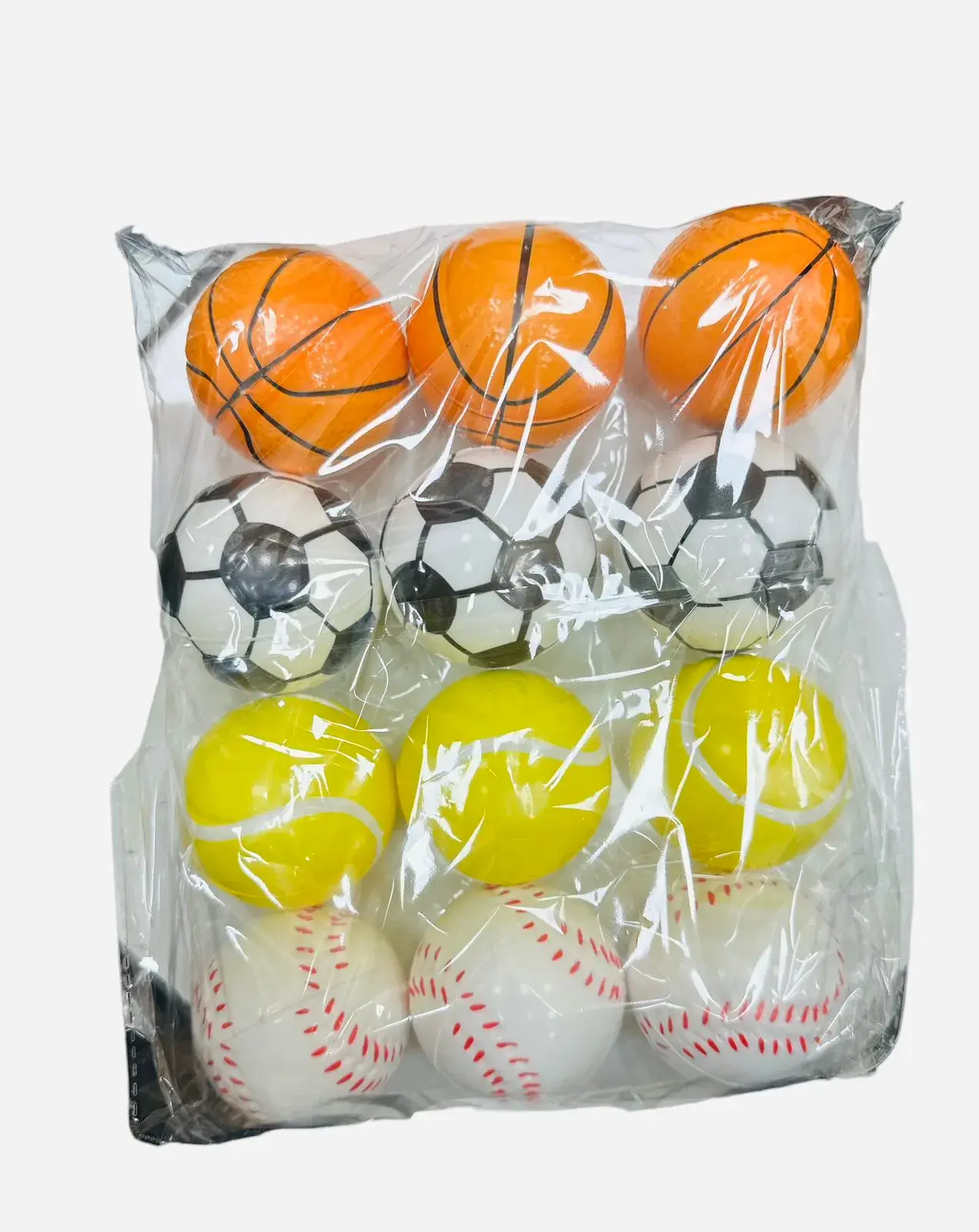 Zestaw mini piłek gumowych 24 szt - piłki tenisowe, nożne, koszykówki, baseballowe