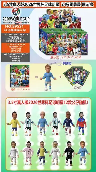 Figurki piłkarzy 2026 World Cup 3.5 cala 24 szt