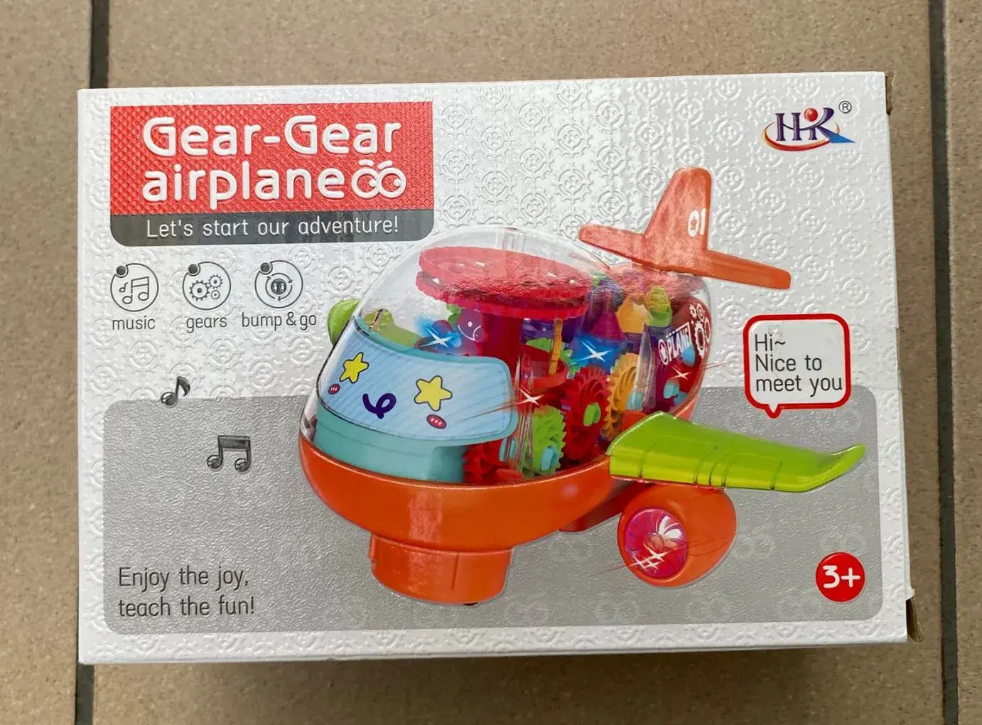 Zabawka Gear-Gear Plane samolot z muzyką i kołami 3+