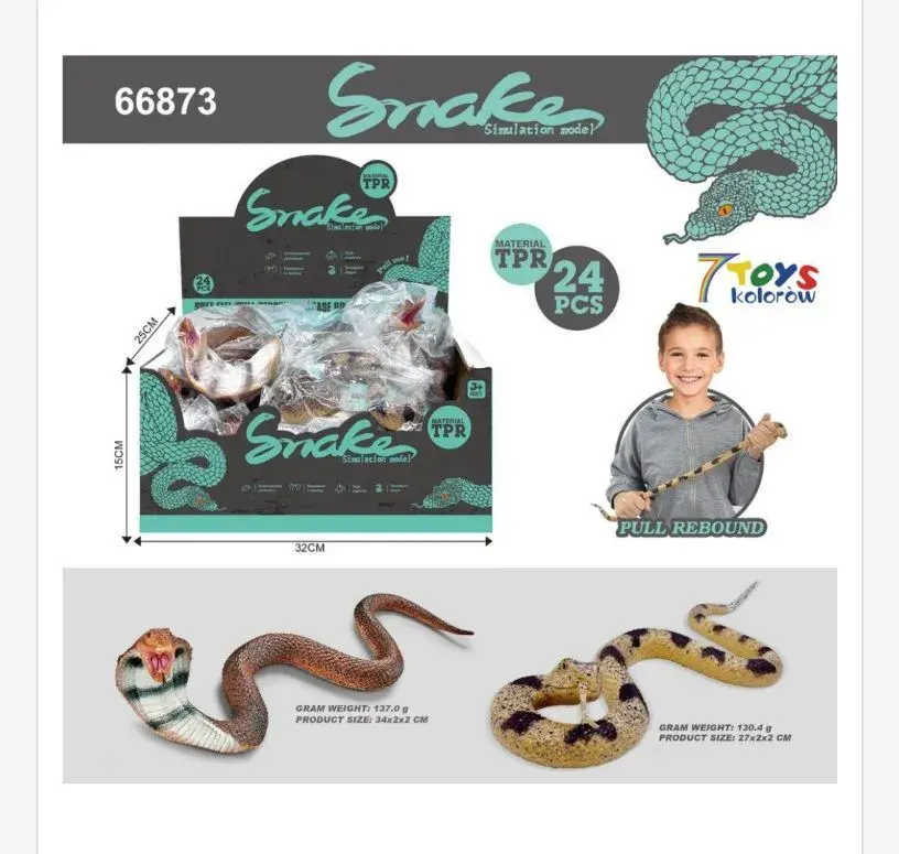 Zabawka Snake Model Wąż Skacząca TPR 34x2cm