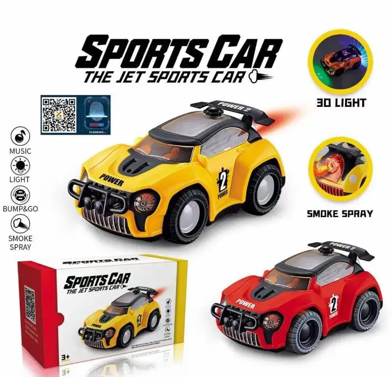 Samochód Sportowy Jet Sports Car z Efektem Dymu i Światłami LED