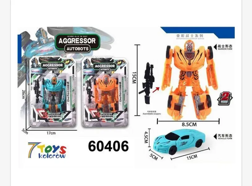 Transformujący Samochód Robot Aggressor Autobot 15cm
