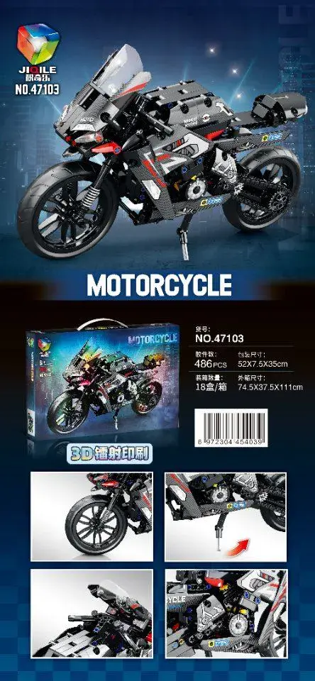 Zestaw klocków 3D Motorcycle NO. A7103