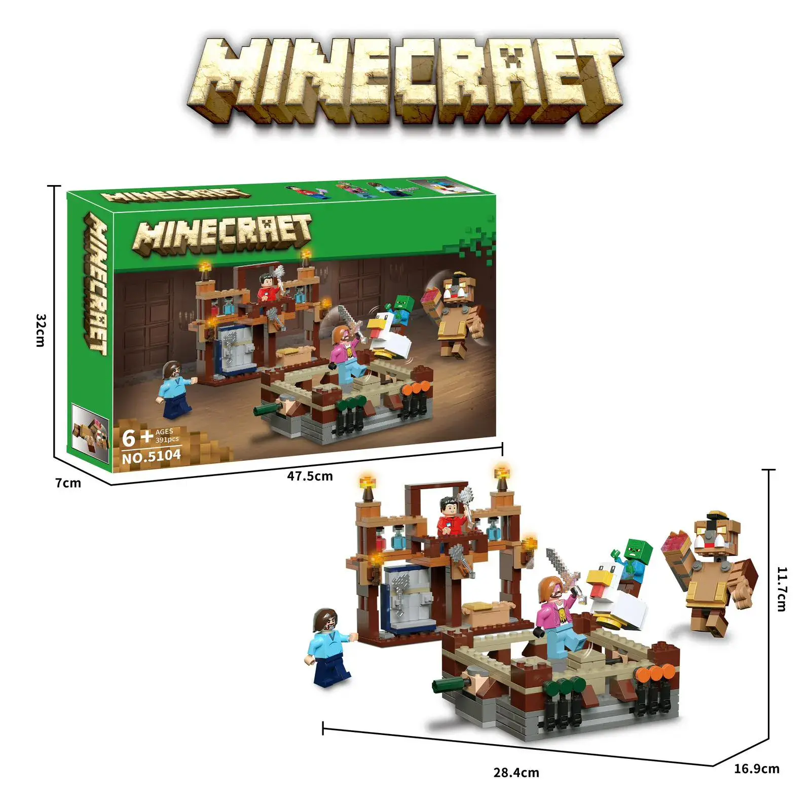 Zestaw klocków Minecraft 391PCS NO.3104