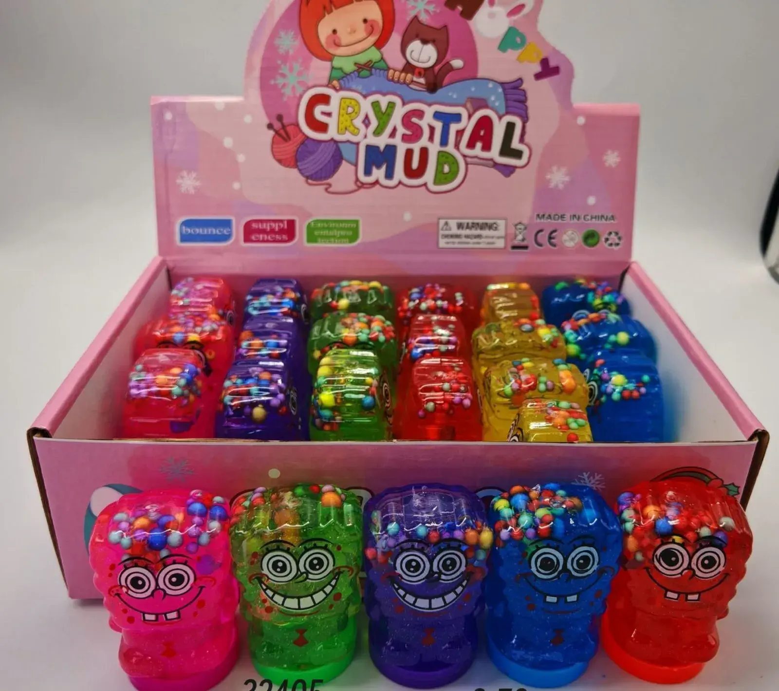 Zabawki Crystal Mud - slime z kulkami, 24 szt w opakowaniu