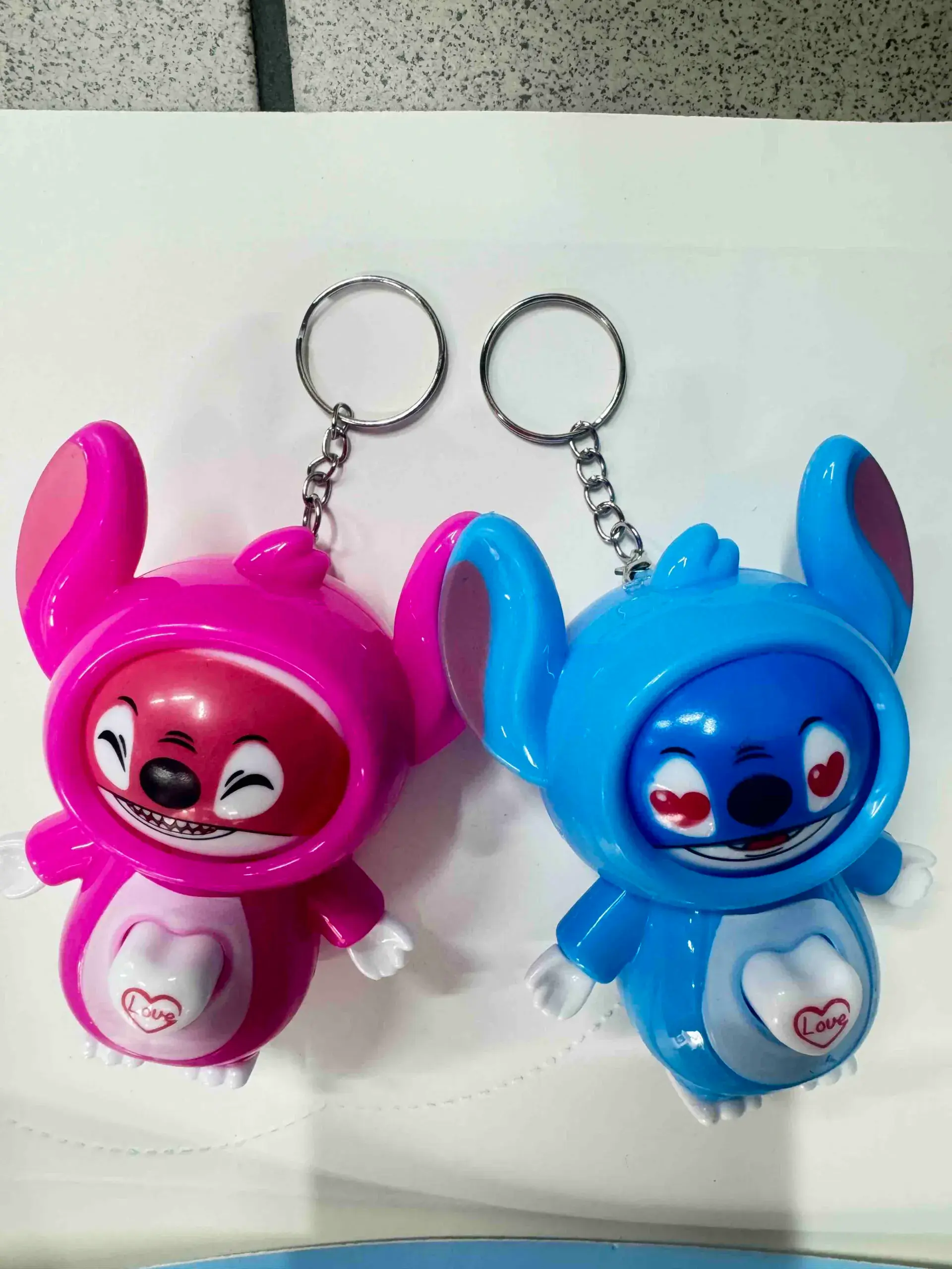 Zabawki Brelok Stitch Lilo & Stitch Różowy i Niebieski