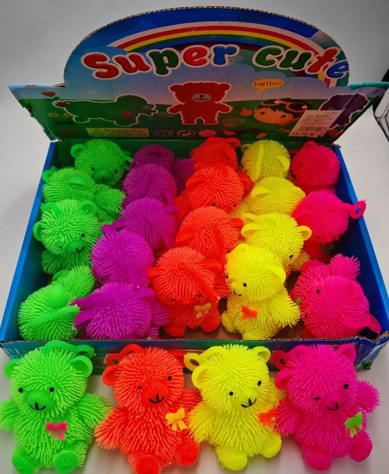 Gniotki Squeeze Toys Super Cute Misie kolorowe 24 szt