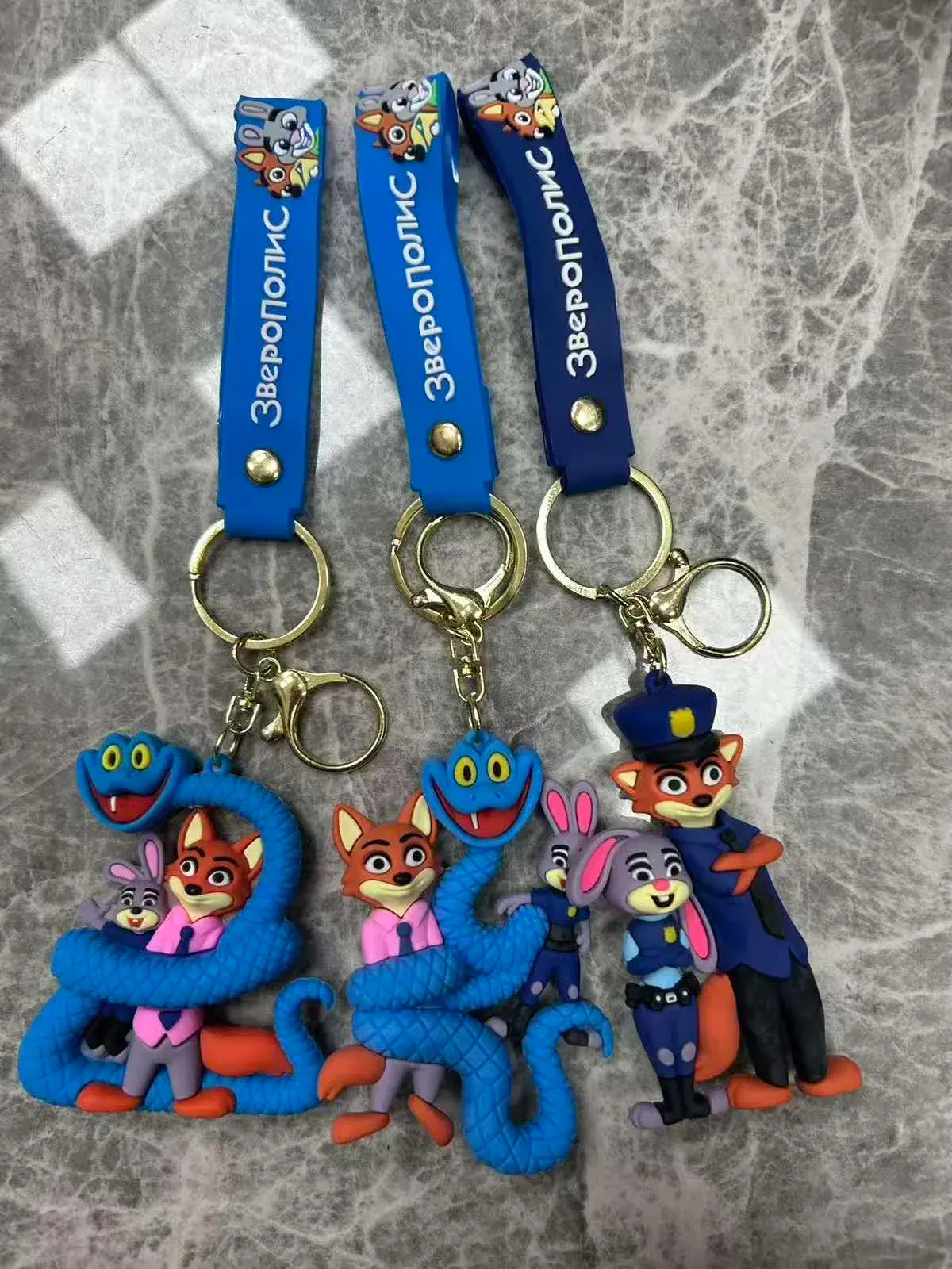Brelok do kluczy Zootopia figurki zwierząt 3 szt