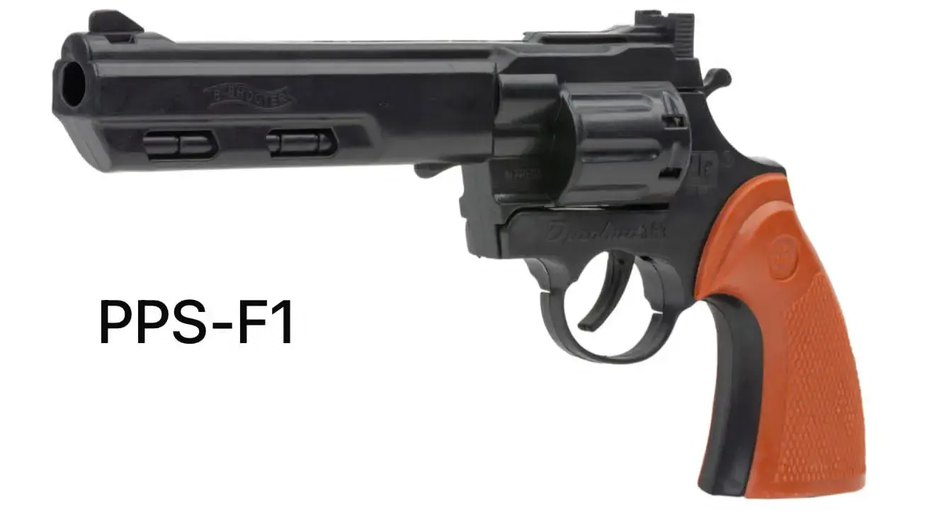 Pistolet plastikowy na spłonkę PPS-F1 czarny-pomarańczowy