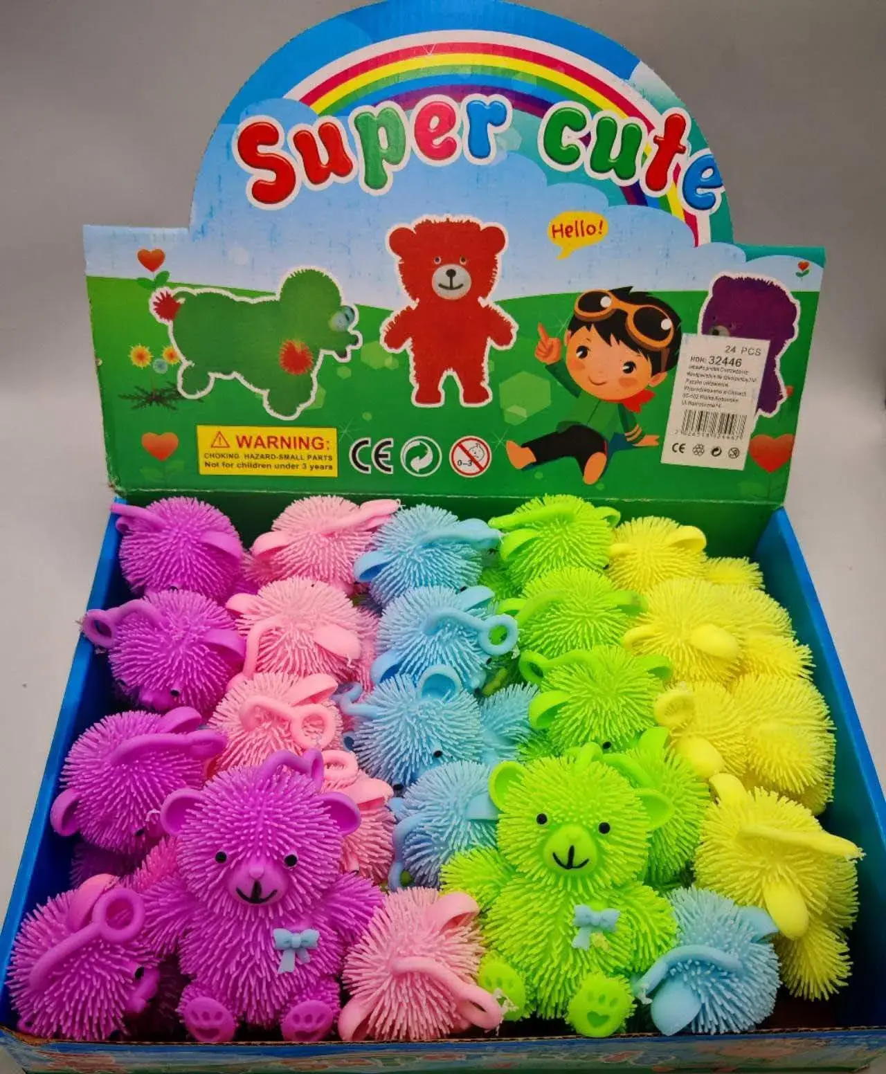 Gniotki Squeeze Toys Super Cute misie, 24 szt